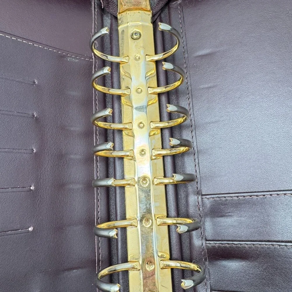 Franklin Covey Full Grain Aniline Leather Classic Sz Planner Zip 7 Ring Binder